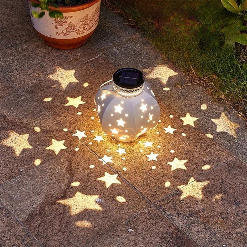 Outdoor Lighting Ideas - Luminária Projetora Solar Suspensa para Jardim,