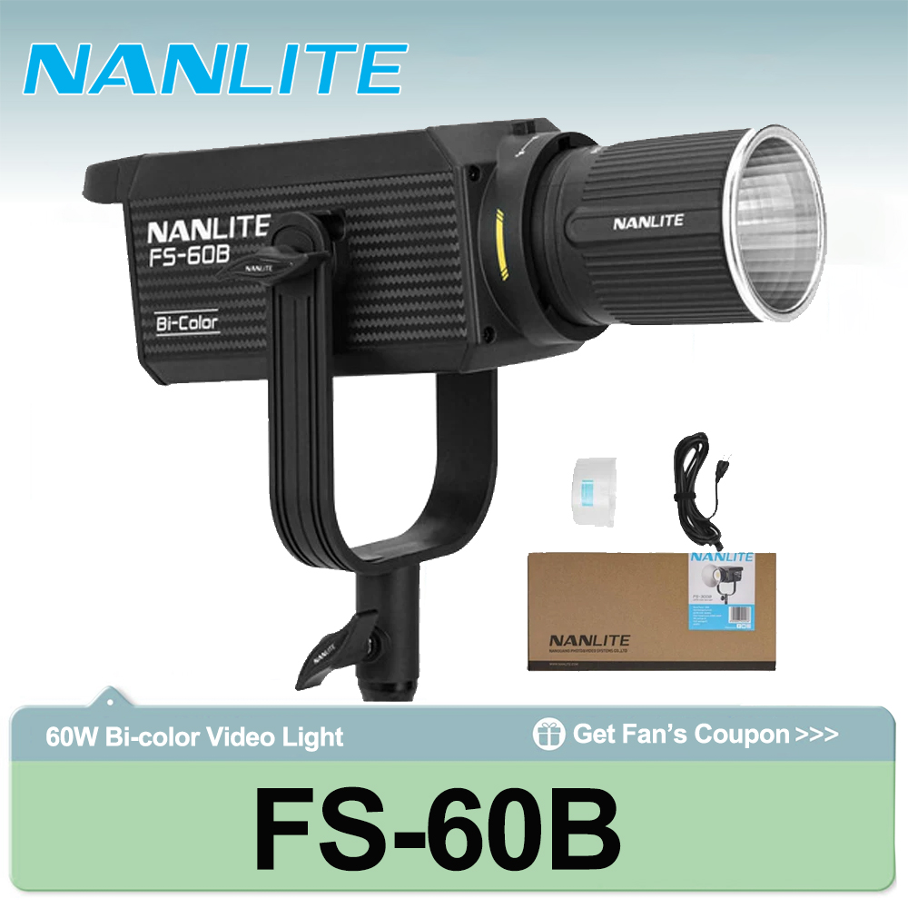 Outdoor Lighting Video Shooting - Luz de Estúdio Bi-color Nanlite FS-60B