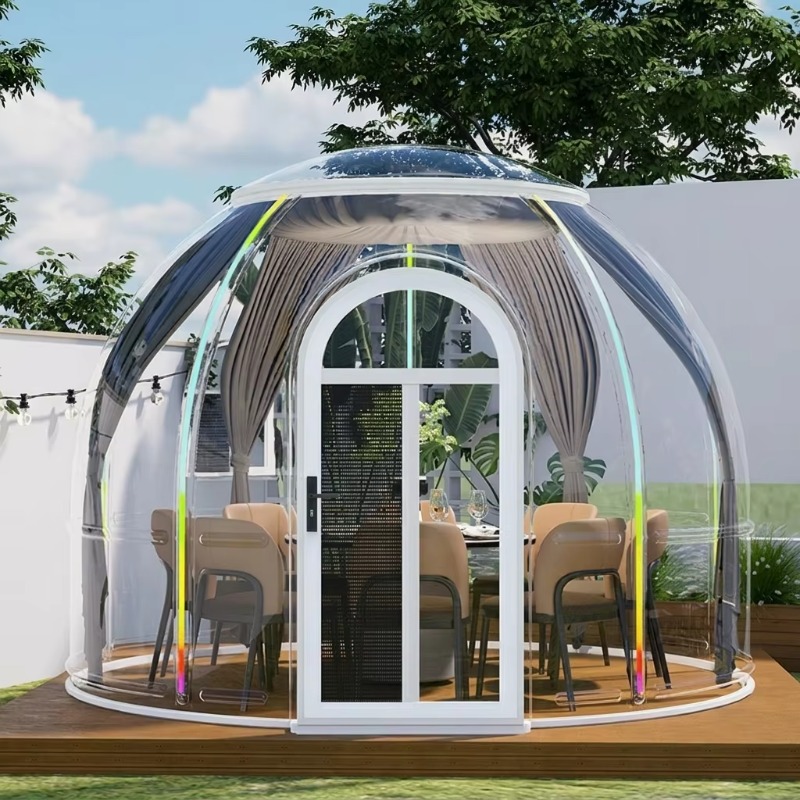 Outdoor Lighting Rental - Nova Chegada: Casa Bolha Pré-fabricada Moderna