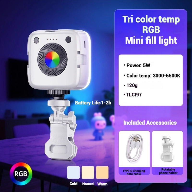Outdoor Lighting Video Shooting - Mini rgb led luz de preenchimento