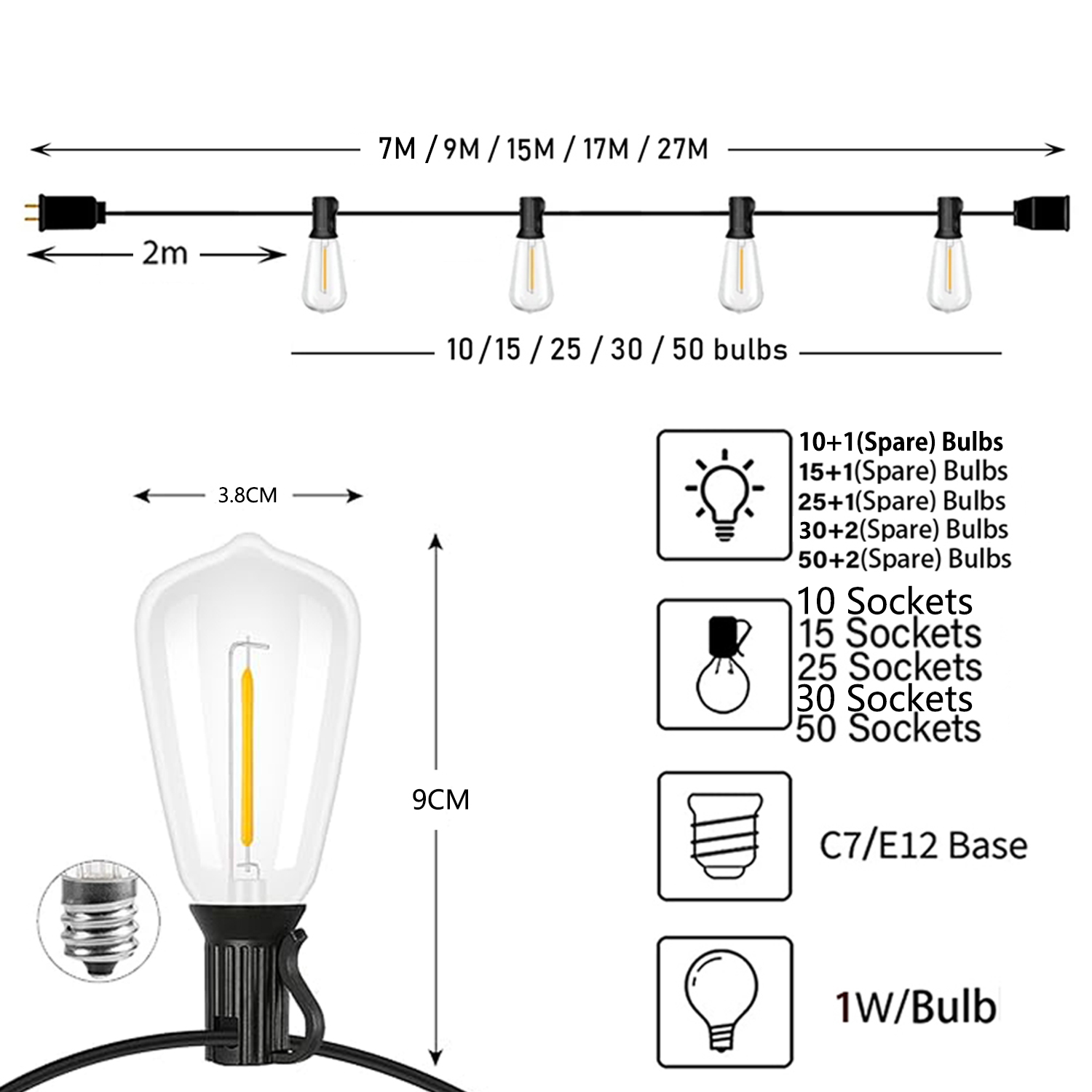 St38 festão 220v led globo luz - Outdoor Lighting On Fence avaliação e preço