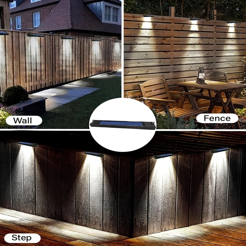 1/2/4 Peças Luzes Solares para - Outdoor Lighting On Fence avaliação e preço
