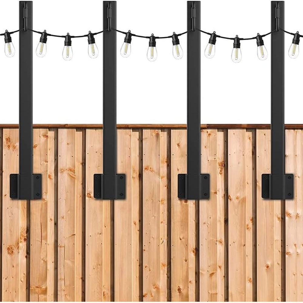 4 Postes de Metal para Luzes d - Outdoor Lighting For Fence avaliação e preço