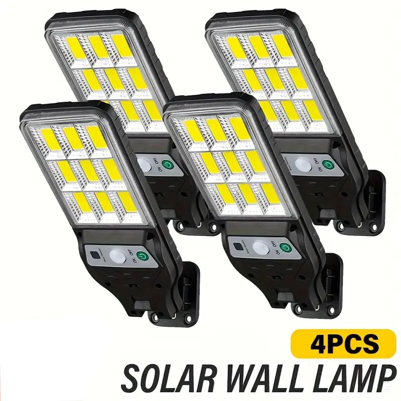 4 PCS Luz de Parede Solar com  - Outdoor Lighting On Fence avaliação e preço
