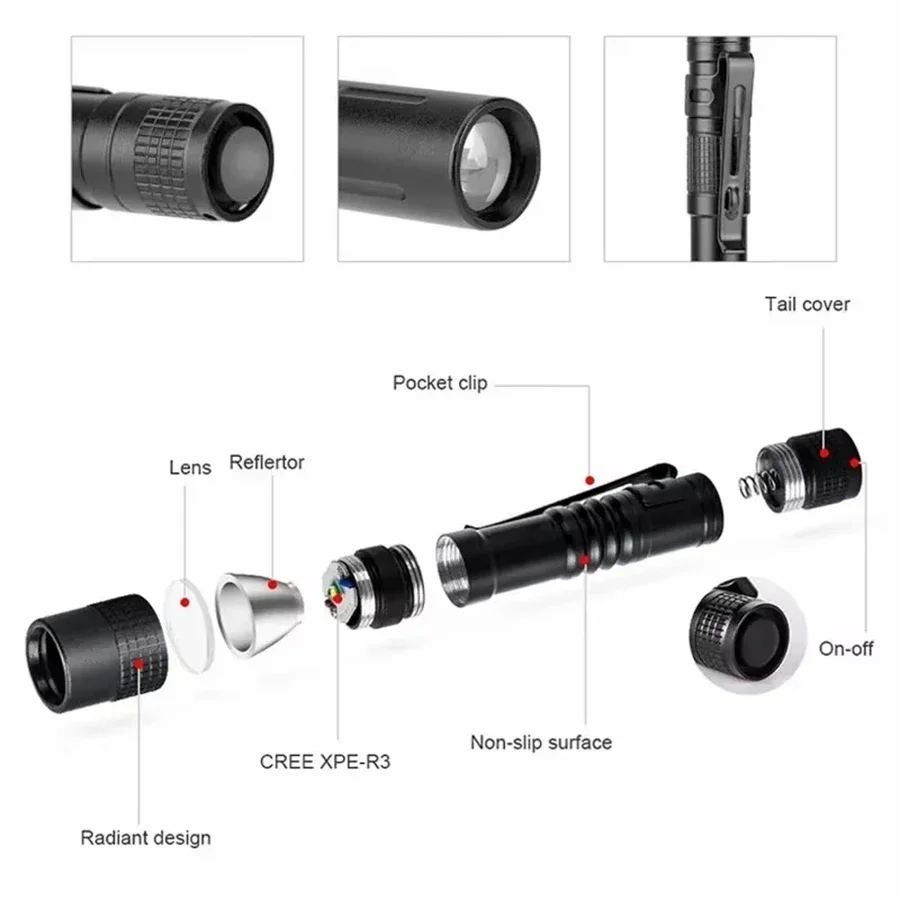 1-4 pçs mini portátil led cane - Outdoor Lighting Junction Box avaliação e preço